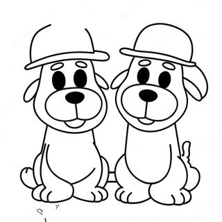 Wallace And Gromit In Silly Hats Coloring Page 38247-31808