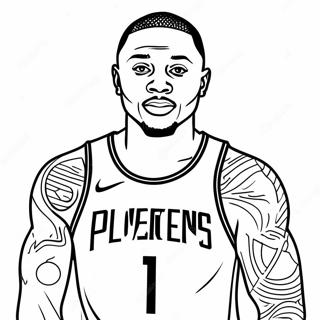 Damian Lillard Coloring Page 38266-31814