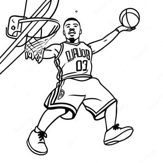 Damian Lillard Dunking Coloring Page 38267-31828