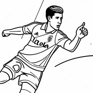 Lewandowski Scoring A Goal Coloring Page 38277-31829