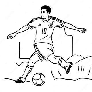 Lewandowski Scoring A Goal Coloring Page 38277-31830