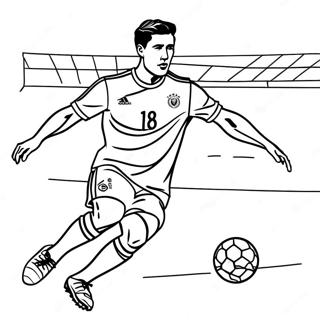 Lewandowski Scoring A Goal Coloring Page 38277-31832