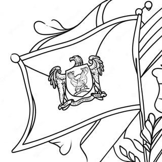 Vibrant State Flag Coloring Page 38297-31845