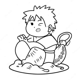 Gaara With Sand Gourd Coloring Page 38307-31853