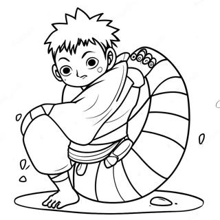 Gaara With Sand Gourd Coloring Page 38307-31854