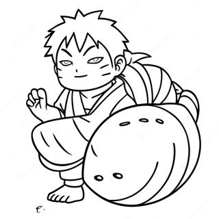 Gaara With Sand Gourd Coloring Page 38307-31855