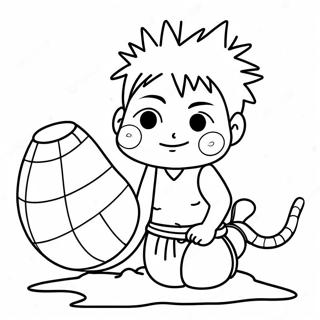 Gaara With Sand Gourd Coloring Page 38307-31856