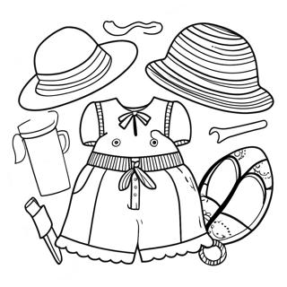 Summer Clothes Coloring Page 38336-31874