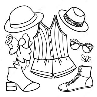 Summer Clothes Coloring Page 38336-31875