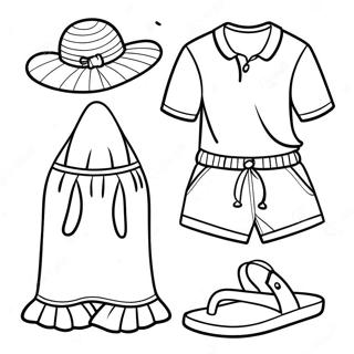 Summer Clothes Coloring Page 38336-31876