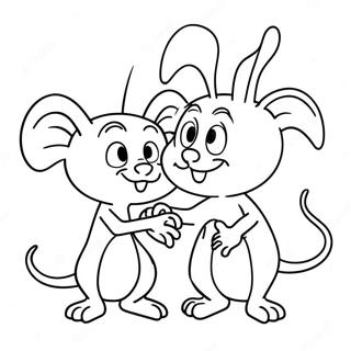 Pinky And The Brain In A Silly Situation Coloring Page 38347-31893