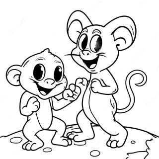 Pinky And The Brain In A Silly Situation Coloring Page 38347-31894