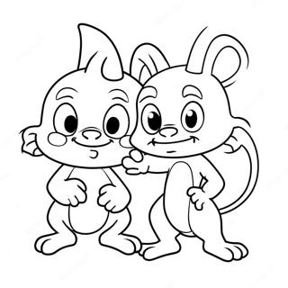 Pinky And The Brain In A Silly Situation Coloring Page 38347-31895