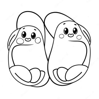 Cute Cartoon Feet Coloring Page 38397-31929