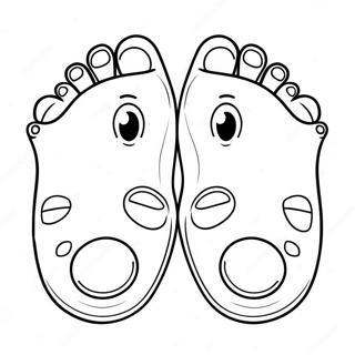 Cute Cartoon Feet Coloring Page 38397-31930