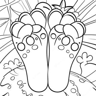 Cute Cartoon Feet Coloring Page 38397-31931