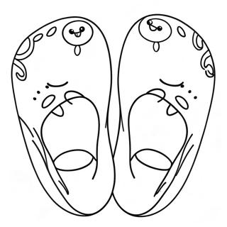 Cute Cartoon Feet Coloring Page 38397-31932