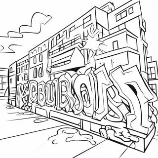 Urban Graffiti Coloring Page 38427-31942