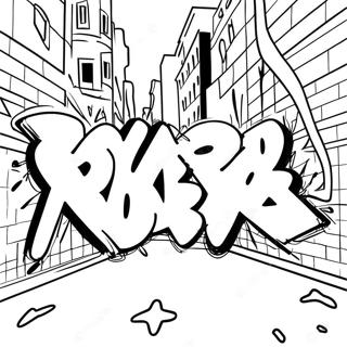 Urban Graffiti Coloring Page 38427-31943