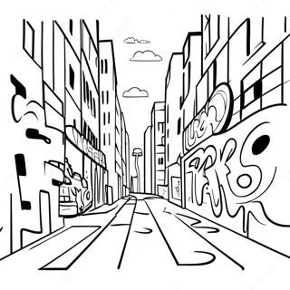 Urban Graffiti Coloring Page 38427-31944