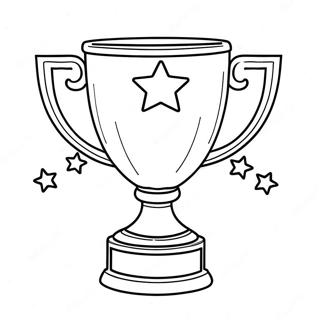 Gold Trophy With Stars Coloring Page 38437-31953