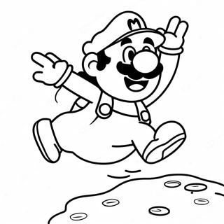 Mario Jumping Over Goomba Coloring Page 38447-31969