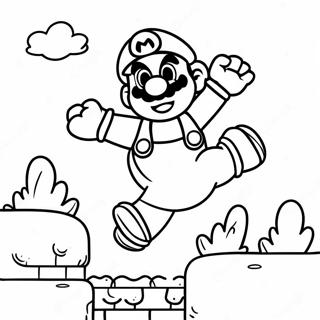 Mario Jumping Over Goomba Coloring Page 38447-31970