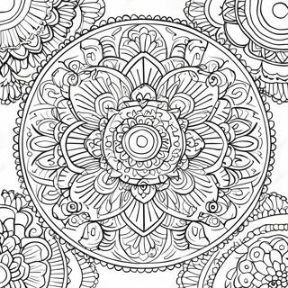 Symmetrical Mandala Coloring Page 38456-31966