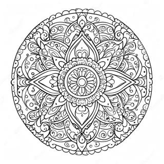 Symmetrical Mandala Coloring Page 38456-31967