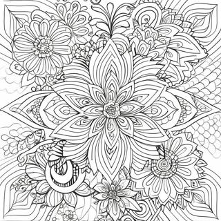 Intricate Symmetrical Flower Coloring Page 38457-31976