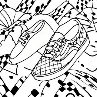 Vans Classic Checkerboard Coloring Page 38466-31979