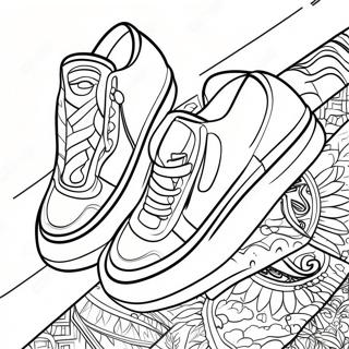 Vans Slip On Sneakers Coloring Page 38467-31993