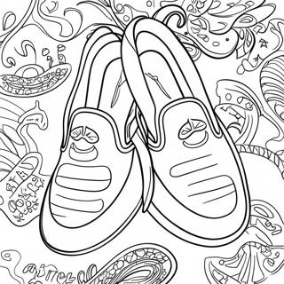 Vans Slip On Sneakers Coloring Page 38467-31995