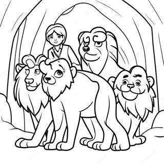 Daniel And The Lions Den Coloring Pages