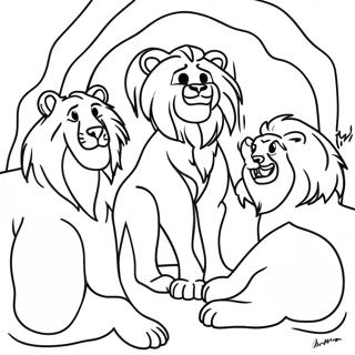 Daniel And The Lions Den Coloring Page 38496-32018