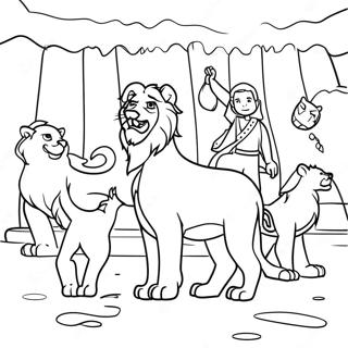 Daniel And The Lions Den Coloring Page 38496-32019