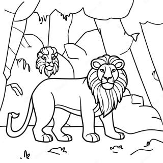 Daniel And The Lions Den Coloring Page 38496-32020