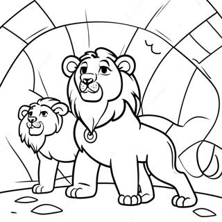 Brave Daniel In The Lions Den Coloring Page 38497-32011