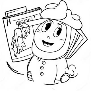 Colorful Book Characters Coloring Page 3851-3117