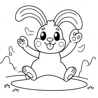 Bouncing Bunny Hop Coloring Page 38527-32026