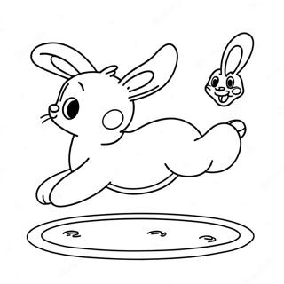 Bouncing Bunny Hop Coloring Page 38527-32027