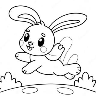 Bouncing Bunny Hop Coloring Page 38527-32028