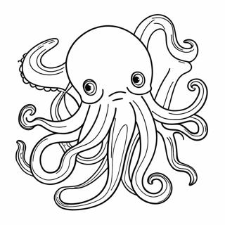 Giant Squid Coloring Page 38546-32042