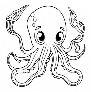 Giant Squid Coloring Page 38546-32043