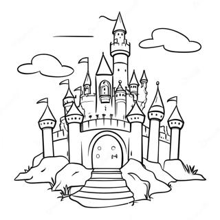 Once Upon A Time Fairy Tale Castle Coloring Page 38556-32054