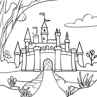 Once Upon A Time Fairy Tale Castle Coloring Page 38556-32055