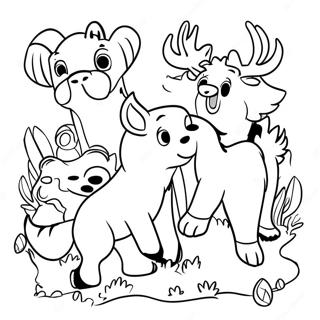 Open Season Animal Friends Coloring Page 38567-32062