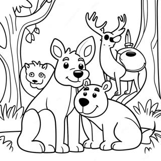 Open Season Animal Friends Coloring Page 38567-32064