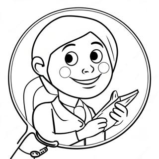 Ada Twist With Magnifying Glass Coloring Page 38587-32086