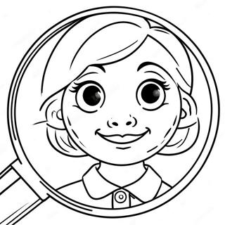 Ada Twist With Magnifying Glass Coloring Page 38587-32087